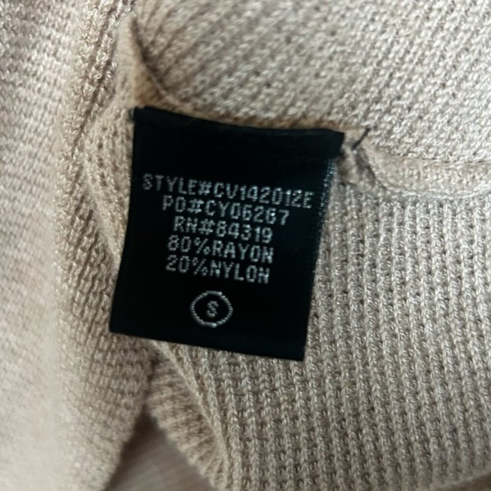 NWOT Cyrus Tan Taupe Fall Relaxed Fit Super Soft Pullover Sweater - Picture 6 of 8